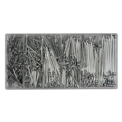 Set rechte splitpennen YATO YT-06885, mix van maten, 1000 stuks