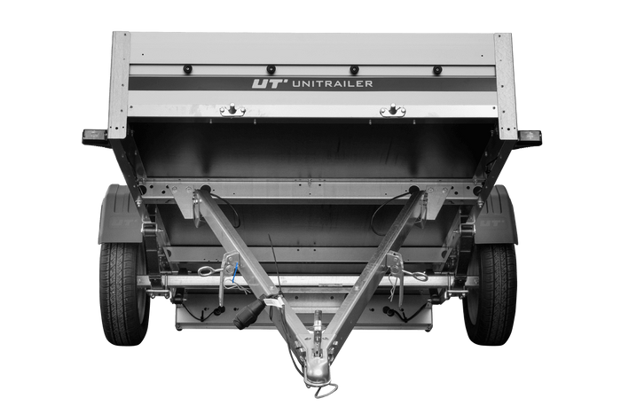 Autoaanhanger op veren met aluminium zijwanden 230x125 Unitrailer Garden 230/R KIPP ALU