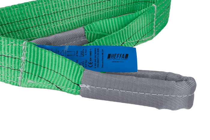 HEFFA kraanband 1m/60mm/2t met lussen