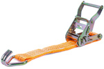 Set van vier UNITRAILER 6m/35mm/2t oranje transportbanden met spaninrichting