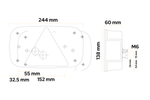 ASPÖCK Multipoint III achterlichtbajonet 5-pins 6 functies rechts