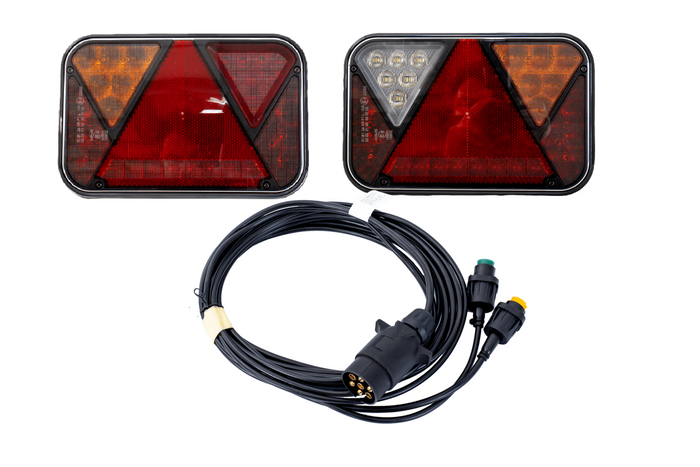 FRISTOM FT-270 LED-achterlichten + MANTES 4m 7PIN-kabelboom