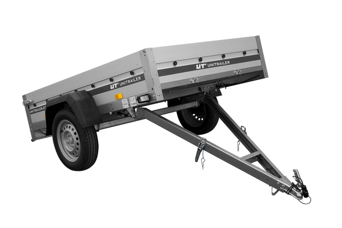 Aanhangwagen met aluminium zijwanden 200x125 Unitrailer Garden 201 KIPP ALU