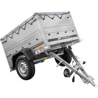Unitrailer GARDEN TRAILER 150 KIPP (NIEUW) met steunwiel, BIS boordwanden en grijze vlakke kap