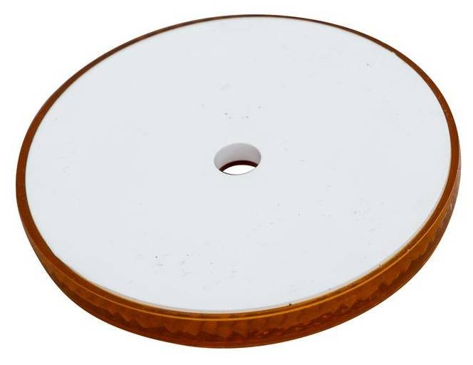 Ronde reflector, diameter 60 mm, oranje met gat