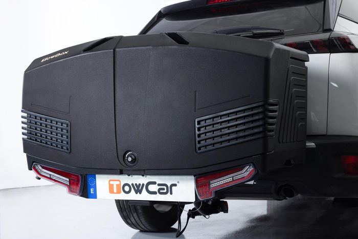 Towbox V3 zwart LED Edition - bagagebox voor op de trekhaak
