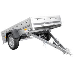 Enkelassige aanhangwagen op veren 200x125 UNITRAILER GARDEN 201/R KIPP