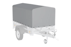 OUTLET Frame cover h-800 UNITRAILER afdekzeil voor aanhangwagen 200x106cm GARDEN 200 KIPP