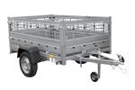 Enkelassige aanhanger 200x125 UNITRAILER GARDEN 201 KIPP met zijwanden van gaas