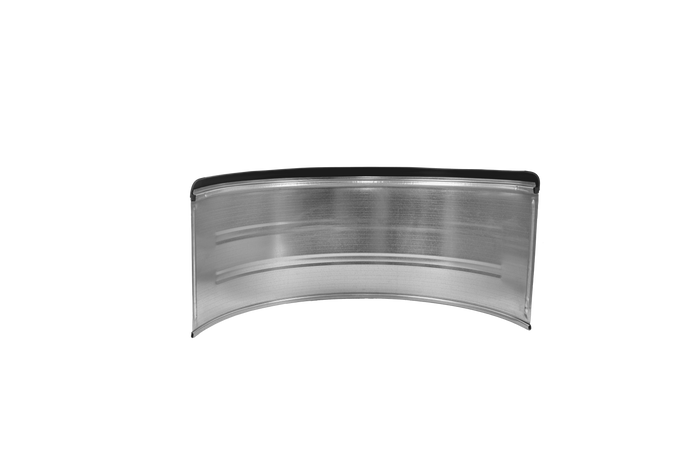 Dubbel spatbord voor aanhanger 15-16" DOMAR DK7115 wielkast 880/400mm metaal met rubberen rand