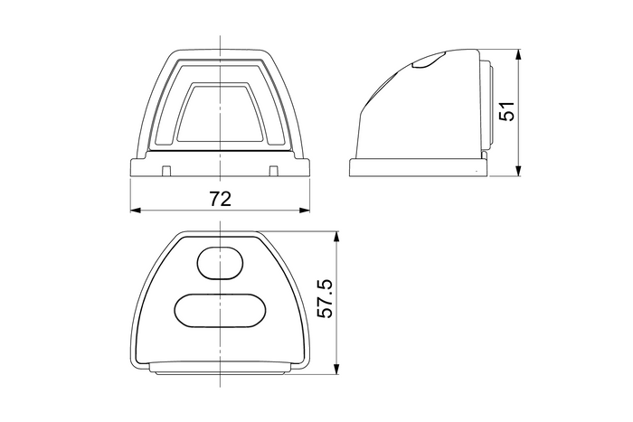 HORPOL LZD 3088 LED-koplamp met 2 functies, universeel