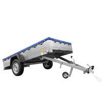 Lichte aanhangwagen 264x125 UNITRAILER GARDEN 264 KIPP met H-0 frame en blauwe kap