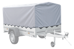 Framehoes H-800 UNITRAILER zeil voor aanhanger grijs 230x125cm GARDEN 230 KIPP