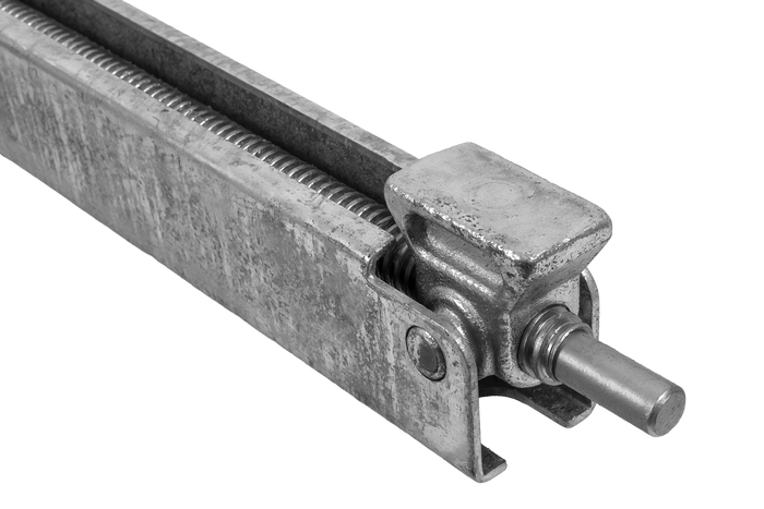 KNOTT 6X1197.007 uitschuifbare hoeksteunstabilisator voor aanhanger 1100 kg 498 mm