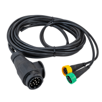 MANTES elektrische installatie, aanhangwagenkabelboom, 4m, 13PIN-stekker, 2x5PIN-bajonetten
