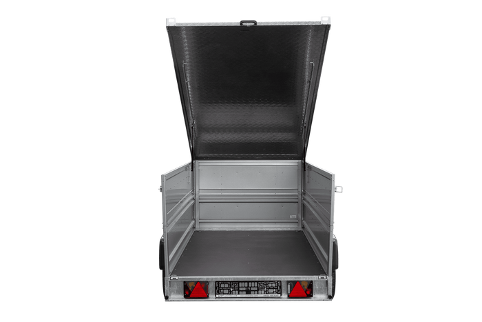 Enkelassige aanhanger 264x125 UNITRAILER FORCE 264 KIPP met BIS-zijwanden en aluminium afdekking