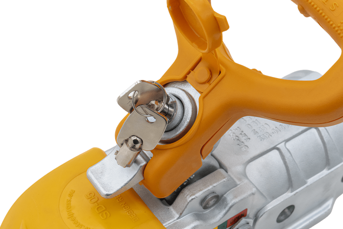 STEELPRESS BC-3500E-00-02+SD kogelkoppeling voor een 3500kg aanhangwagen met een 60,5mm gietijzeren buisdissel