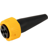 MANTES connector voor achterlichten aanhanger bajonet 5-PIN, geel, links