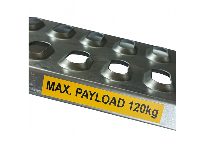 CHORUS oprijplaten voor aanhangwagens 150cm 120kg set van 2