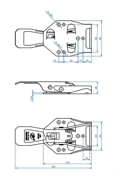 STEELPRESS ZB-04C aanhangwagen zijhaak met compensatie