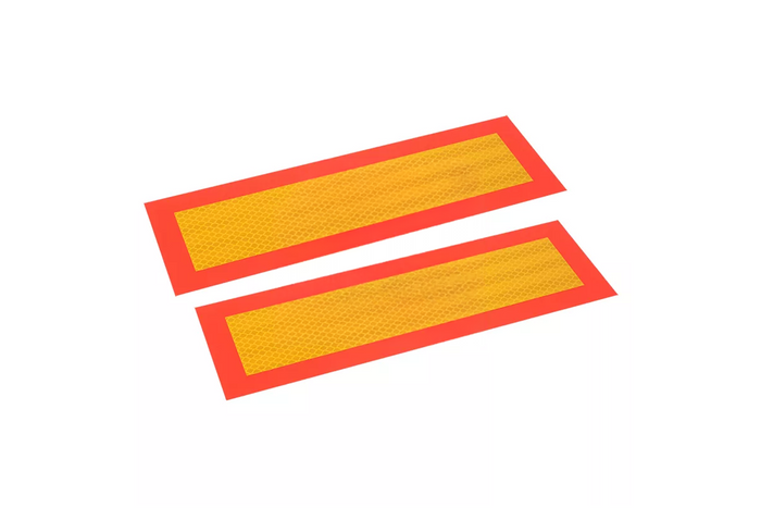Een set van twee lange voertuigmarkeringsplaten HERMON &quot;LAWETA&quot; informatieplaten 100x300mm
