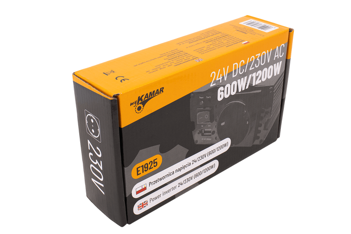 Spanningsomvormer 24V/230V (600/1200W) KAMAR E1925