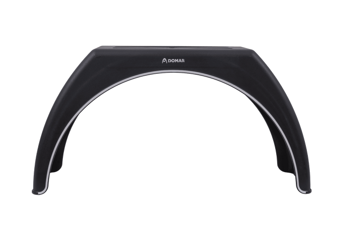 Aanhangwagen spatbord 15-17,5" DOMAR DK3112 vlakke wielkast 950/280mm met witte afwerking