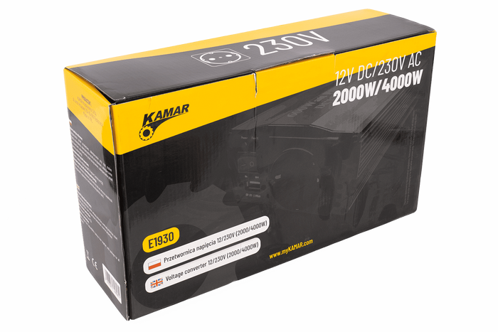 Spanningsomvormer 12V/230V (2000/4000W) KAMAR E1930