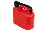 5L HERMON kunststof jerrycan met trechter, rood