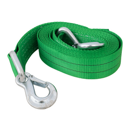 Sleepkabel met haken HILLS sleepband 5m/60mm/6t groen