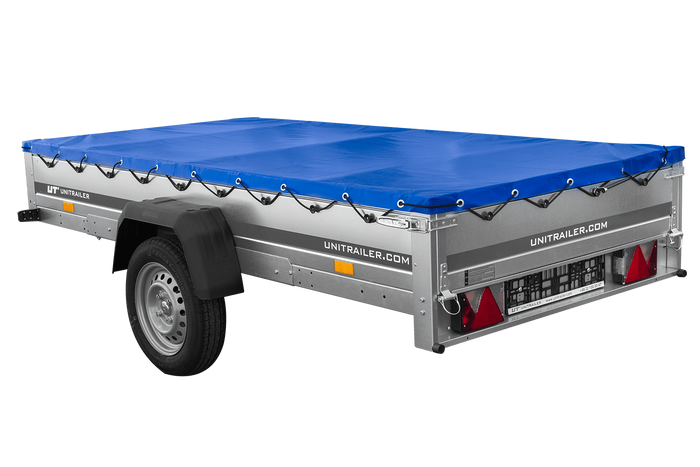 Lichte aanhangwagen 264x125 UNITRAILER GARDEN 264 KIPP met H-0 frame en blauwe kap