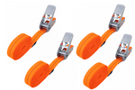 Set van vier HERMON 5m/25mm/1t hijsbanden met spanner, banden uit één stuk voor het vastbinden.