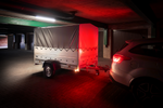 Autoaanhanger 230x125 UNITRAILER GARDEN 230 KIPP met BIS-zijwanden, H-800 frame en grijze afdekking
