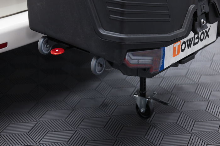 Towbox Camper Alpha zwart LED (lang) - bagagebox voor montage op de trekhaak