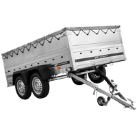 Tweeassige aanhanger 264x150 UNITRAILER GARDEN 265/2 KIPP met BIS-zijwanden, H-0 frame en grijze afdekking