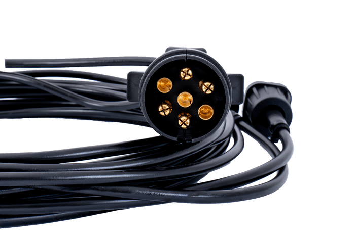 ASPÖCK MULTIPOINT V achterlichten + MANTES 4m 7PIN kabelboom