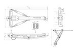 KNOTT 6X1197.007 uitschuifbare hoeksteunstabilisator voor aanhanger 1100 kg 498 mm