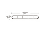 KAMAR DARK BLK0062 LED-waarschuwingslamp, 6-standen flitslamp, 1500x100mm