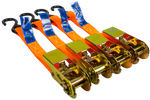 Set van vier UNITRAILER transportbanden met spaninrichting 4m/25mm/0,68t oranje