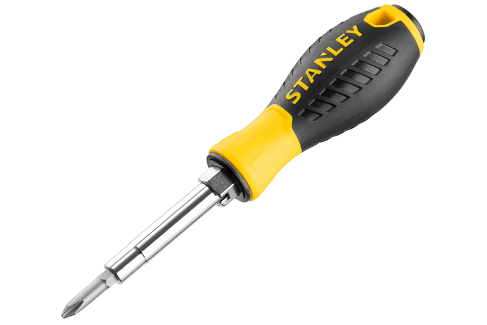 STANLEY 6-voudige schroevendraaier 3 bits / 6 punten