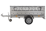 Autoaanhanger 230x125 UNITRAILER GARDEN 230 KIPP met gaaswanden en grijze afdekking
