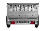 Autoaanhanger 200x125 UNITRAILER GARDEN 201 KIPP met gaaswanden, H-0 frame en grijze afdekking
