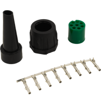 Mantes connector 8 PINS bajonet - groen (rechts)