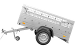 Unitrailer aanhanger GARDEN TRAILER 201 KIPP met steunwiel en gaaswanden