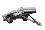Autoaanhanger op veren met aluminium zijwanden 230x125 Unitrailer Garden 230/R KIPP ALU