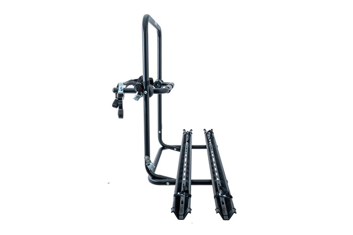 Fietsendrager reservewielhouder Peruzzo Brennero 4x4 - voor 2 fietsen met montagerails (zwart)