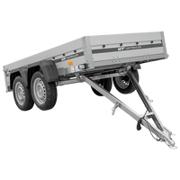Tweeassige aanhanger met aluminium zijwanden 264x125 Unitrailer Garden 264/2 KIPP ALU