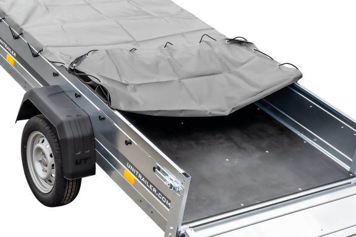 Garden Trailer 230 KIPP met steunwiel, frame h-0 en grijs dekzeil