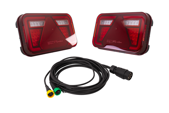 ASPÖCK MULTILED IV LED-achterlichten + ASPÖCK kabelboom 4,5 m 7-pins