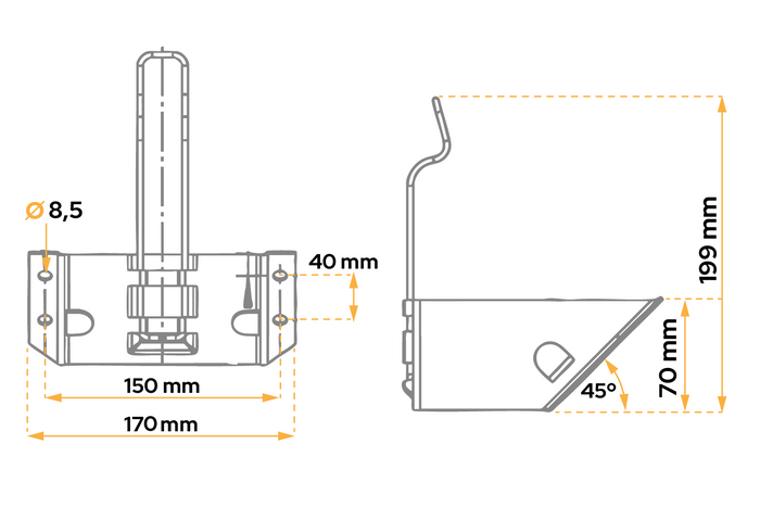 Wielkeg met montagebeugel AL-KO UK36 h:160mm